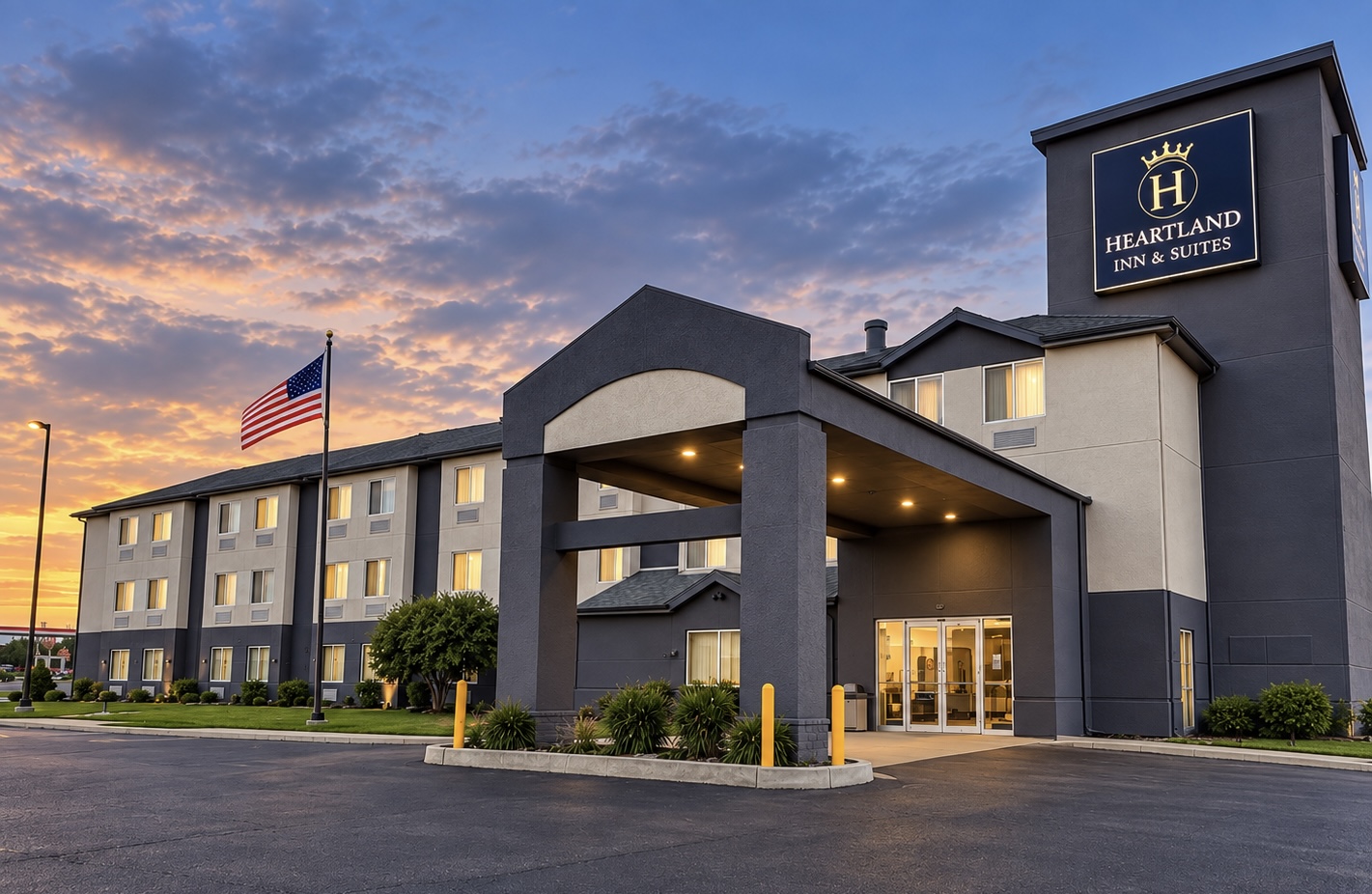 Heartland Inn & Suites exterior in Abbotsford, Wisconsin