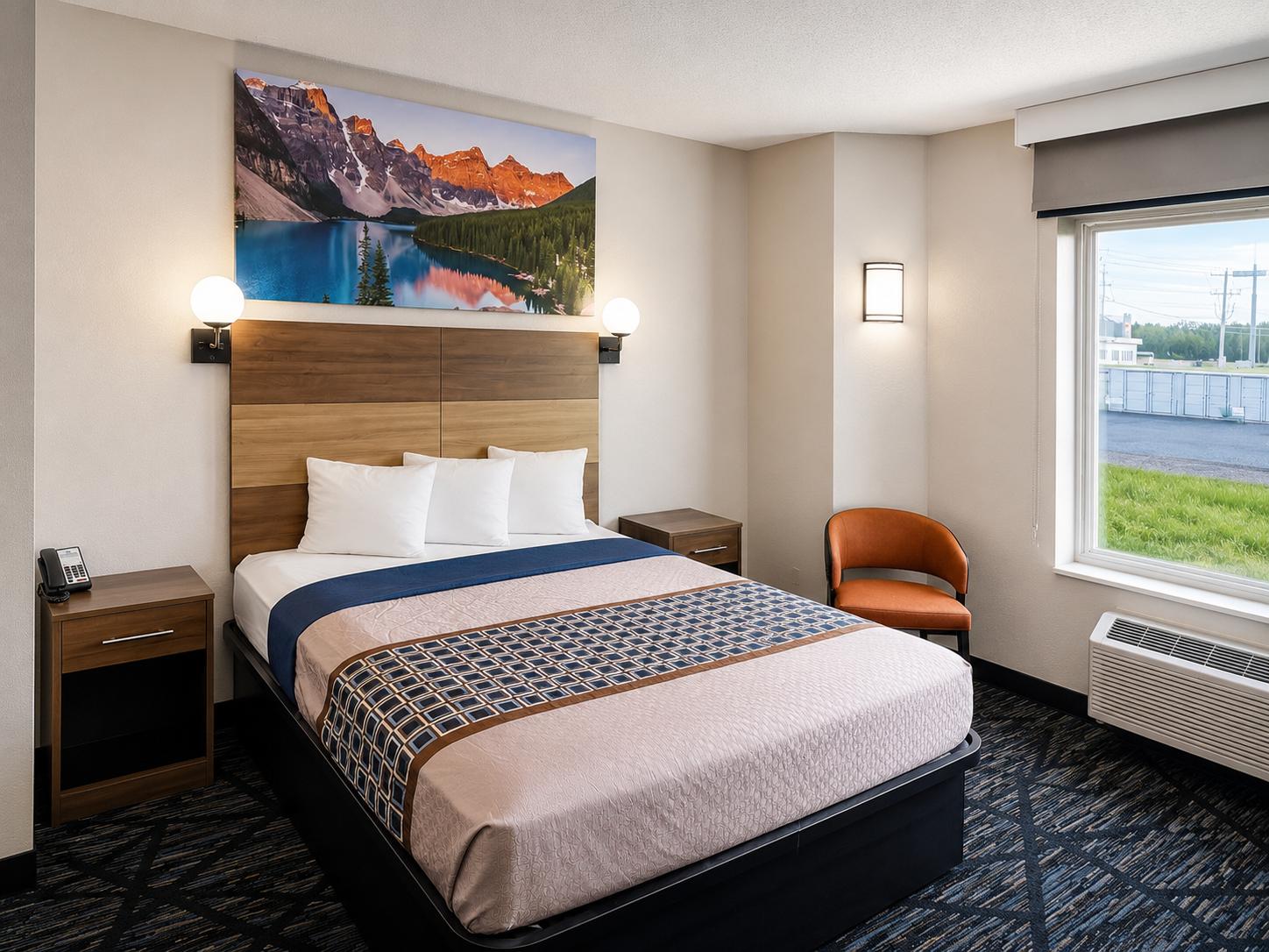 Newly renovated guest room at Heartland Inn & Suites in Abbotsford, Wisconsin